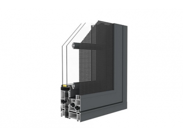 نوافذ ألومنيوم مفصلية تفتح للخارج مع شبك مكافحة الحشرات، GD135