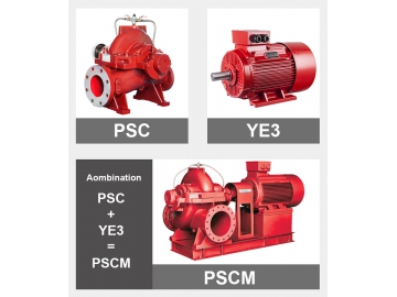 مضخة مكافحة الحرائق مزدوجة السحب (بنظام شفط مزدوج)، سلسلة PSCMF