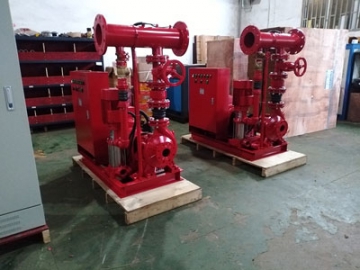 نظام مضخة مكافحة الحريق، سلسلة PEJ (مع مضخة كهربائية   المضخة المساعدة)  PEJ series Fire Pump System (with Electric Pump and Jockey Pump)