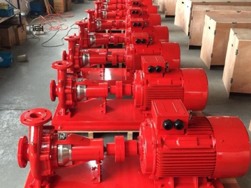 مضخة إطفاء الحريق طرفية السحب، سلسلة PSMF (ذات قضيب مكشوف ومحرك كهربائي)  PSMF series End Suction Fire Pump (Bare Shaft, محركات كهربائية Driven)