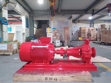 مضخة إطفاء الحريق طرفية السحب، سلسلة PSMF (ذات قضيب مكشوف ومحرك كهربائي)  PSMF series End Suction Fire Pump (Bare Shaft, محركات كهربائية Driven)