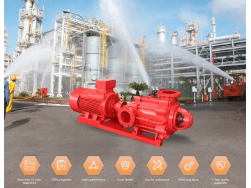 مضخة الحريق الأفقية متعددة المراحل، سلسلة D  D series Horizontal Multistage Fire Pump