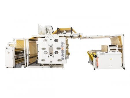 SBH330B DL02  ماكينات تصنيع الأكياس الورقية ذات قاعدة مربعة  (وحدة تشكيل طبقتين)  Roll Fed Square Bottom Paper Bag Machine