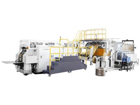 SBH550T/550TB-HD  ماكينة تصنيع الأكياس الورقية بيد مفتولة ووحدة تغذية الرول الآلية Automatic Roll Fed Twisted Handle Paper Bag Machine