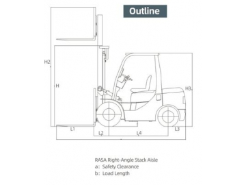 رافعة شوكية، FK11-4T 			 Internal Combustion Forklift