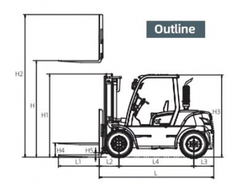 رافعة شوكية، FK11-5T 			 Internal Combustion Forklift