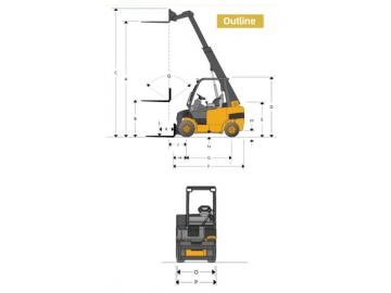 رافعة شوكية تلسكوبية، FK-F3T 			 Telescopic Forklift / Telehandler