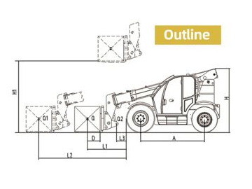 رافعة شوكية تلسكوبية، FK-F10T 			 Telescopic Forklift / Telehandler