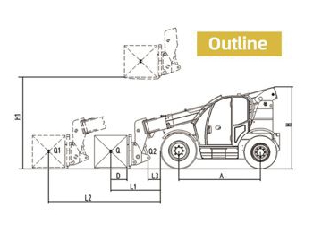 رافعة شوكية تلسكوبية، FK-F12T 			 Telescopic Forklift / Telehandler