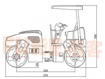 مدحلة رجاجة ذات أسطوانتين، FK-206T 			 Double Drum Vibratory Roller