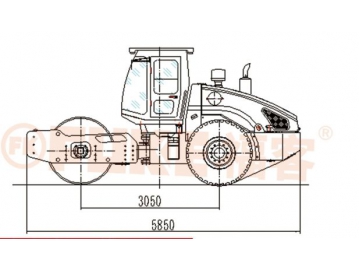 مدحلة رجاجة ذات أسطوانة واحدة، FK-212D 			 Single Drum Vibratory Roller