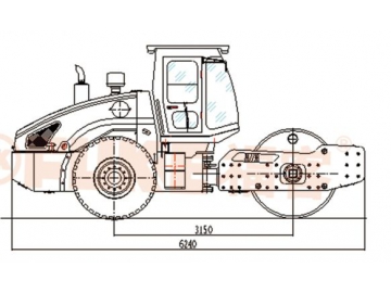 مدحلة رجاجة ذات أسطوانة واحدة، FK-220D 			 Single Drum Vibratory Roller