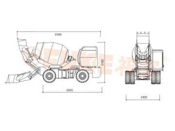 خلاط خرسانة ذاتي التحميل، FK33-25 			 Self Loading Concrete Mixer