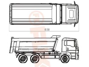 شاحنة قلابة للنقل الثقيل، FK6-300T 			 Dump Truck