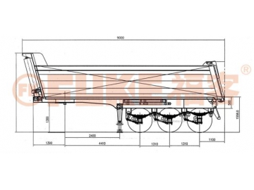 نصف مقطورة قلاب (تيدر قلاب)، FK35-1308G 			 Tipper Semi-Trailer