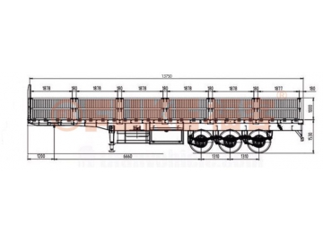 نصف مقطورة قلاب تفريغ جانبي، FK35-1309G 			 Drop Side Semi-Trailer