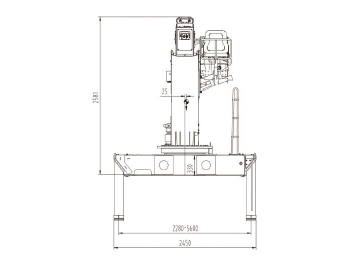 كرين محمول على شاحنة، FK-100E 			 Boom Truck Crane