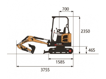 حفار صغير، FK18SRPRO 			 Mini Excavator