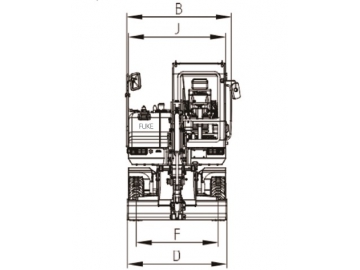 حفار بعجلات (بوكلين كفرات)، FK70-9L 			 Wheeled Excavator