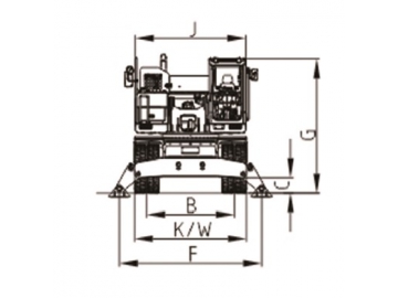 حفار بعجلات (بوكلين كفرات)، FK320-9L 			 Wheeled Excavator