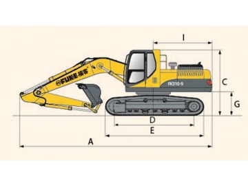 حفار مجنزر (بوكلين جنزير)، FK310-9 			 Crawler Excavator