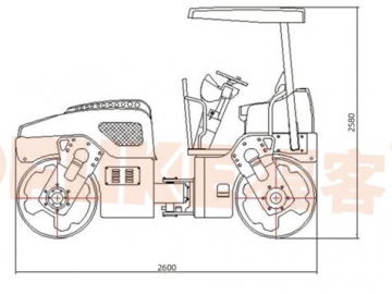 مدحلة رجاجة ذات أسطوانتين، FK-203T 			 Double Drum Vibratory Roller