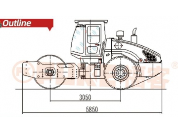 مدحلة رجاجة ذات أسطوانة واحدة، FK-210D 			 Single Drum Vibratory Roller