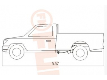 شاحنة مسطحة للنقل الخفيف (مفصلية الجوانب)، FK6-15T (1) 			 Dropside Van