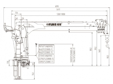 كرين محمول على شاحنة، FK-100E 			 Boom Truck Crane