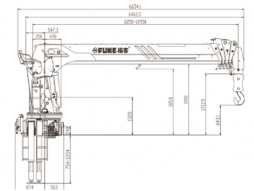 كرين محمول على شاحنة، FK-150E 			 Boom Truck Crane