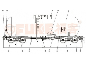 عربة صهريج نقل بالسكة الحديدية، FK7-70HT 			 Rail Car (Tank Car)