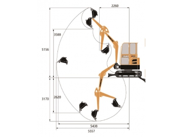 حفار صغير، FK35SR 			 Mini Excavator