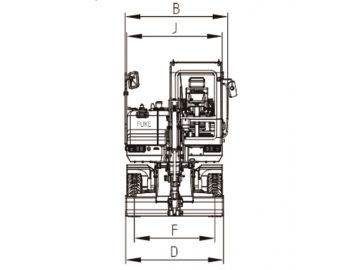 حفار بعجلات (بوكلين كفرات)، FK35-9L 			 Wheeled Excavator