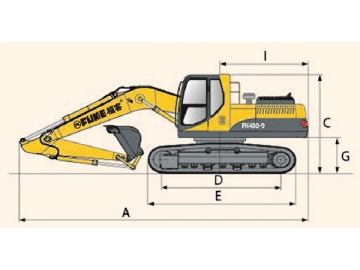 حفار مجنزر (بوكلين جنزير)، FK480-9 			 Crawler Excavator