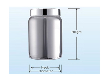 عبوات المكملات الغذائية، برطمان بلاستيك شفاف ملون 			   RST008i See Through Canister