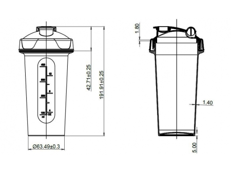 عبوات المكملات الغذائية، عبوات بلاستيكية كبيرة  			   RC008 Big Gallon Bottle