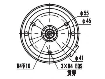 มอเตอร์พวงมาลัยเพาเวอร์ 120W (3200±8% RPM) สำหรับมอเตอร์ DC มีแปรงถ่านซีรี่ส์ ZD063AX