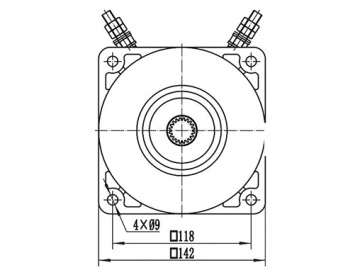 มอเตอร์ไดรฟ์ 2000W สำหรับมอเตอร์แม่เหล็กถาวร DC มีแปรงถ่านซีรี่ส์ ZD142A1