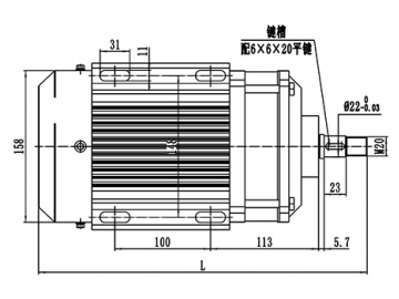 มอเตอร์ไดร์ฟ 1200-1800W สำหรับมอเตอร์ DC ไร้แปรงถ่าน  ซีรี่ส์ TF133AHF