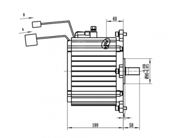 มอเตอร์ลากจูง 6000-11000W สำหรับมอเตอร์ DC ไร้แปรงถ่าน ซีรี่ส์ TZ210BX-T