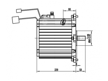 มอเตอร์ลากจูง 6000-11000W สำหรับมอเตอร์ DC ไร้แปรงถ่าน ซีรี่ส์ TZ210BX-T