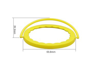 غطاء بلاستيكي دائري للأكواب مع مقبض (قُطر: Ø69.8mm)، سلسلة  CX022