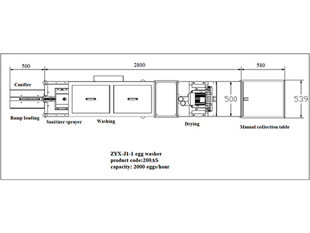 ماكينة غسل البيض 200AS (2000 بيضة في الساعة) Egg Washer