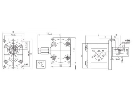 مضخة التروس الهيدروليكية 2PF (4 إلى 30 مليلتر لكل دورة) Group 2 Hydraulic Gear Pump