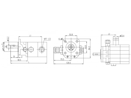 مضخة التروس الهيدروليكية 2PF (4 إلى 30 مليلتر لكل دورة) Group 2 Hydraulic Gear Pump