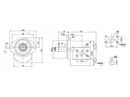 مضخة التروس الهيدروليكية 2.5PF (20 إلى 40 مليلتر لكل دورة) Group 2.5 Hydraulic Gear Pump