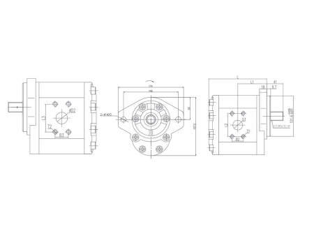 مضخة التروس الهيدروليكية 3PF (22 إلى 89 مليلتر لكل دورة) Group 3 Hydraulic Gear Pump