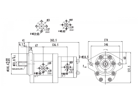 مضخة التروس الهيدروليكية 3PF (22 إلى 89 مليلتر لكل دورة) Group 3 Hydraulic Gear Pump