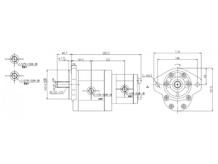 مضخة التروس الهيدروليكية 3PF (22 إلى 89 مليلتر لكل دورة) Group 3 Hydraulic Gear Pump