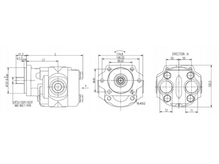 مضخة التروس الهيدروليكية 3.5PF (52 إلى 115 مليلتر لكل دورة) Group 3.5 Hydraulic Gear Pump